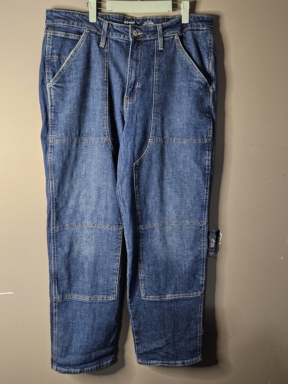 Old Navy Men's Dark Blue Relaxed Carpenter Jeans